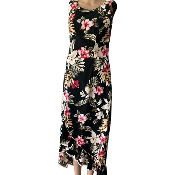 Jade Fashions Black Orchid Size XS Princess Hawaiian Dress - Picture 1 of 10